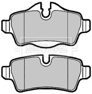 BORG & BECK Комплект тормозных колодок, дисковый тормоз BBP2025